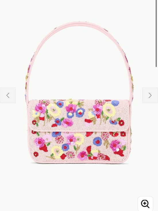 STAUD Handbags - NWT STAUD TOMMY BEADED BAG WILDFLOWERS
